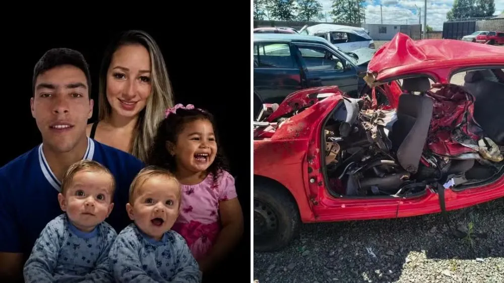 Pai, mãe e três filhos morrem em colisão frontal na BR-373; motorista de 18 anos é preso por embriaguez